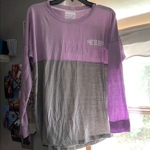 purple and gray long sleeve
